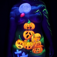 UV Bodypainting Pumpkins