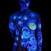 UV Bodypainting starry night