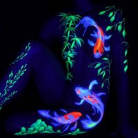 UV Bodypainting Koi