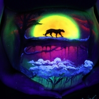 UV-Bodypainting-Panther