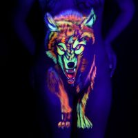 UV Bodypainting Wolf