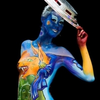 Aliens-in-Egypt-Bodypainting