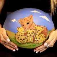 ציור-הריון-משפחת-נמרים