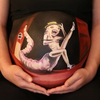 Pregnant-Belly-Painting-Dancing-Alien