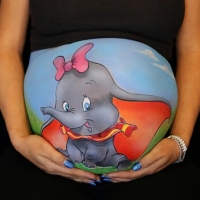 Pregnant Belly Painting Dumbo