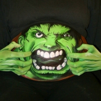 Pregnant Belly Painting The Hulk