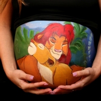 Pregnant Belly Painting The Lion King